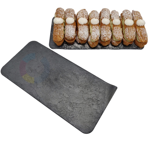 Тарілка-камінь сіра 30*14 см, Alcas, 80 шт 15822 фото