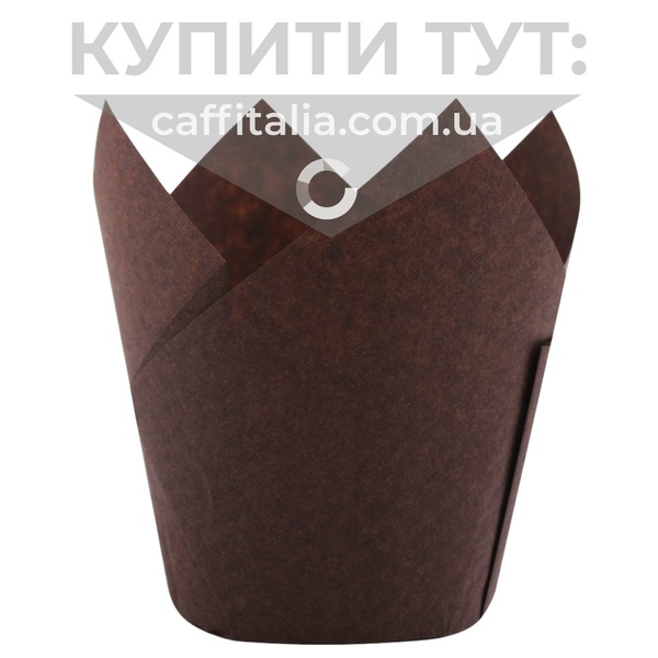 Форми лотос 160*50 (тюльпани без бортика) коричневі, Ecopack, 2400 шт 17176 фото