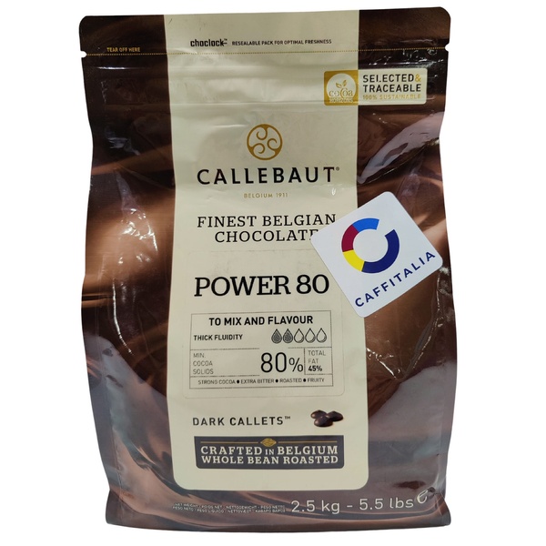 Чорний шоколад Power 80%, Callebaut, 2,5 кг 16628 фото