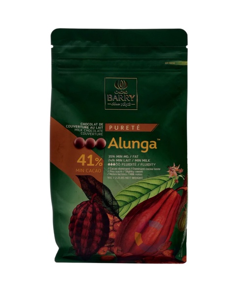 Молочний шоколад кувертюр Alunga (Алунга) 41%, Cacao Barry, 1 кг 19166 фото