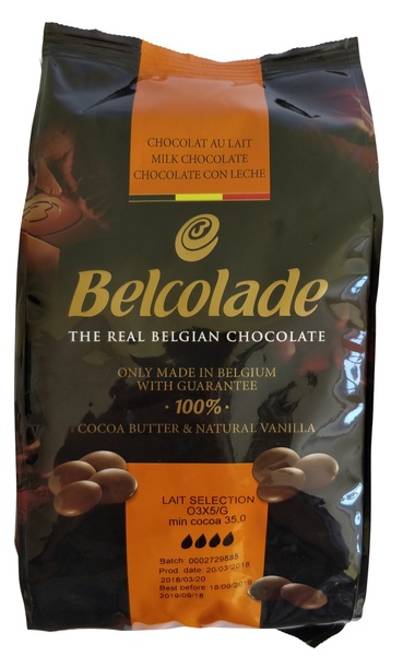 Молочний шоколад Lait Selection 34%, Belcolade, 1 кг 19537 фото