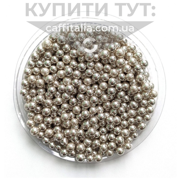 Цукрові кульки 7 мм срібні, Amarischia, 1 кг 667603473281 фото