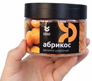 Желейні шматочки "Абрикос", Cookit, 140 грам 21201 фото