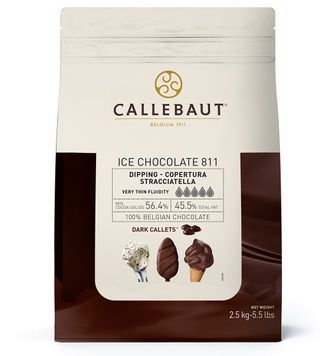 Темний шоколад для покриття морозива​, Callebaut Ice Chocolate Dark 56,4%, 2,5 кг 16761 фото