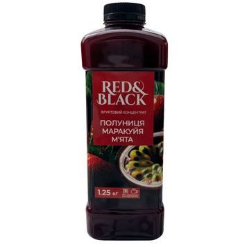 Фруктовий концентрат Red&Black Полуниця-Маракуйя-М'ята, 1250 г 21301 фото