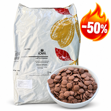 Молочний шоколад Chiara cocoa 33%, Icam, 1 кг (на вагу) 21623 фото