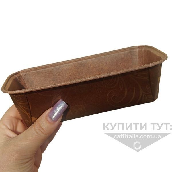 Прямокутна форма Plumpy​ 158*55*52 коричнево-золота, Ecopack, 10 шт 17102 фото