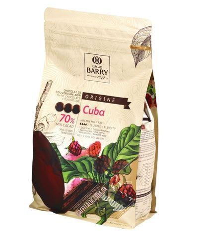 Чорний шоколад Cuba 70%, Cacao Barry, 1 кг 16665 фото