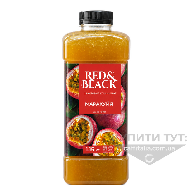 Фруктовий концентрат Red&Black Маракуйя без кісточки, 1150 г 21313 фото