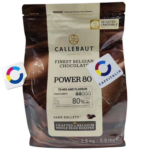 Чорний шоколад Power 80%, Callebaut, 2,5 кг 16628 фото
