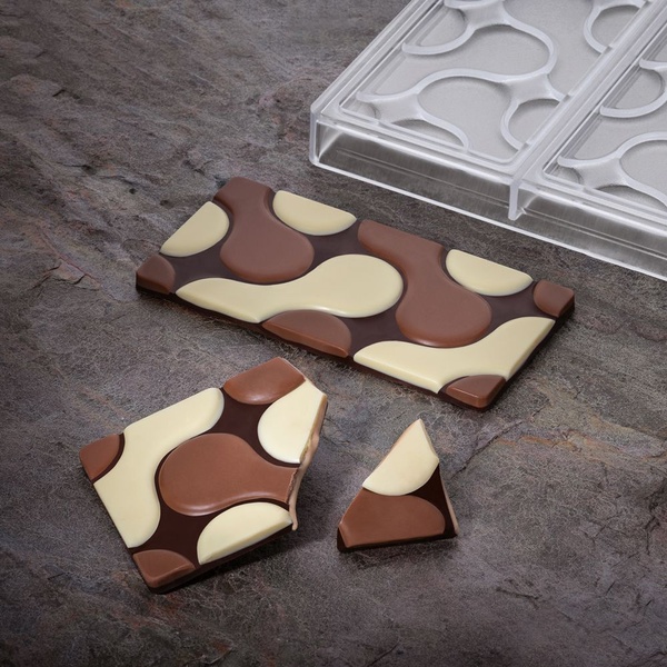 Форма полікарбонатна для шоколаду Флоу, Pavoni 18160 фото