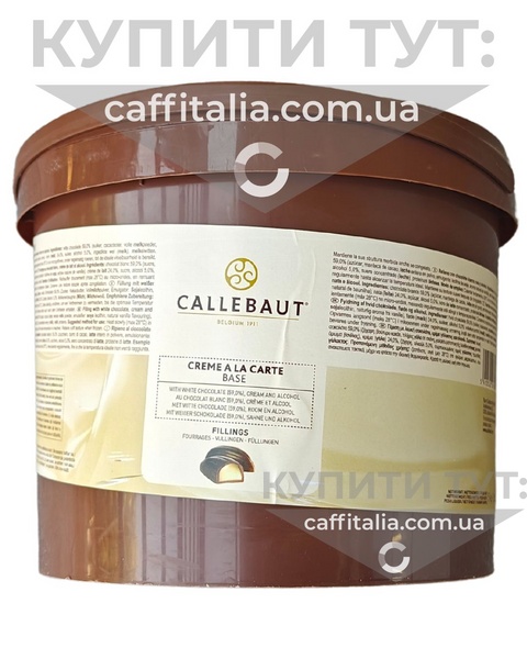 Начинка ганаш із білого шоколаду Creme a La Carte Base, Callebaut, 5 кг 19814 фото