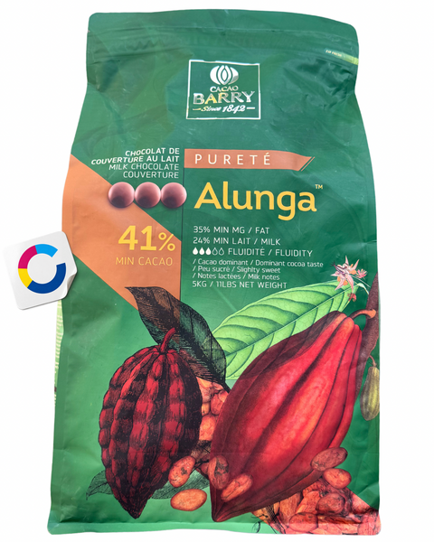 Молочний шоколад кувертюр Alunga (Алунга) 41%, Cacao Barry, 1 кг (ориг. упак.) 19166 фото