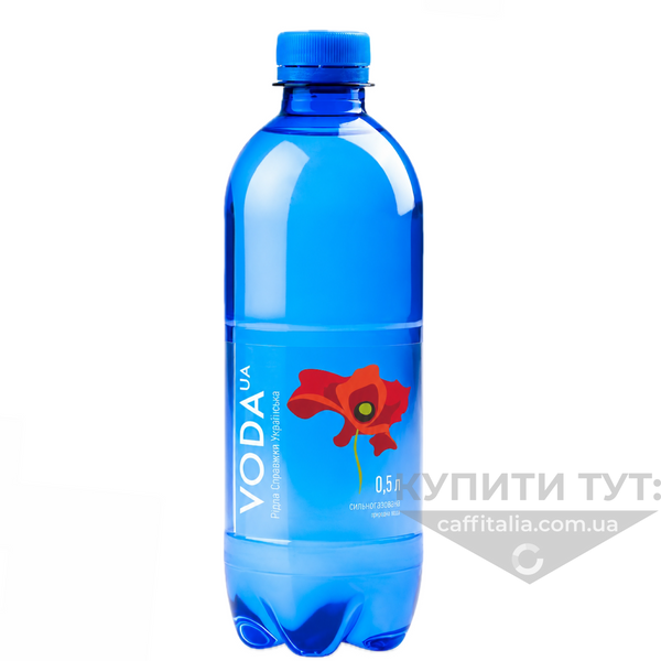 Вода питна, VODA UA, пластик, сильногазована 0,5л 21326 фото