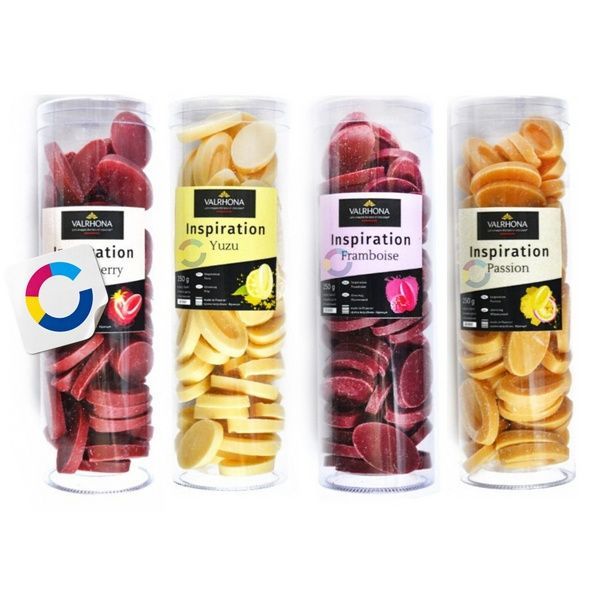 Шоколад з маракуйєю Inspiration Passion, 32.9%, Valrhona, 250 г (на вагу) 16560 фото