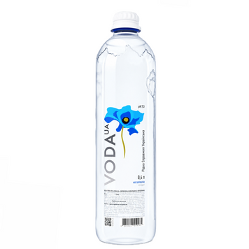 Вода питна VODA UA, скло, негазована 0,4л 21323 фото