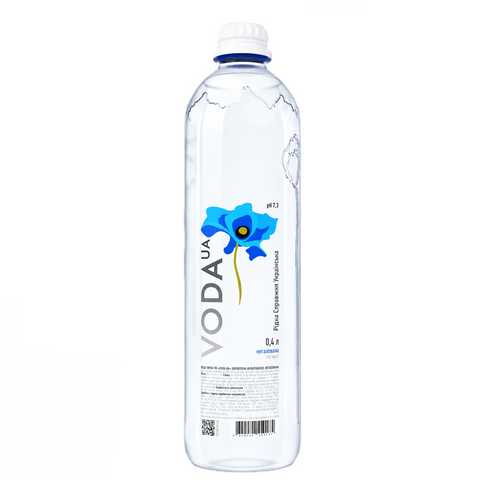Вода питна VODA UA, скло, негазована 0,4л 21323 фото