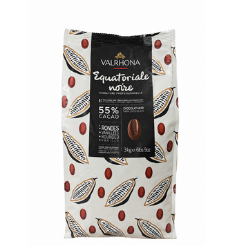 Чорний шоколад Equatoriale Noire 55%, Valrhona, 3 кг 17051 фото