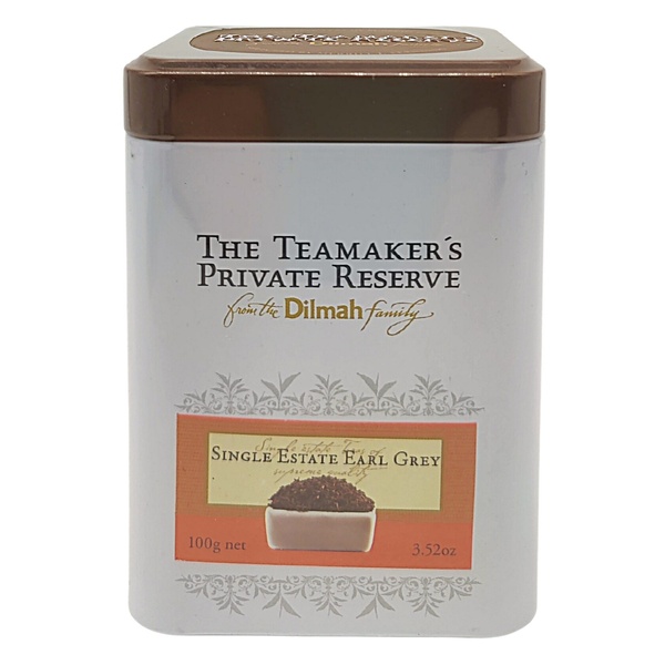 Чай чорний байховий ароматизований Single Estate Earl Grey зі смаком бергамоту, листовий, Dilmah, 100 г - 100 г (жерстяна банка) 14878 фото