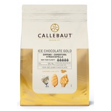 Білий шоколад Gold для покриття морозива​, 35.9%, Callebaut Ice Chocolate Gold, 2,5 кг 740224819401 фото