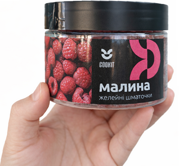 Желейні шматочки "Малина", Cookit, 140 грам 21206 фото