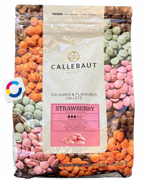 Шоколад зі смаком полуниці, Callebaut, 30%, 500 г на вагу 15132 фото