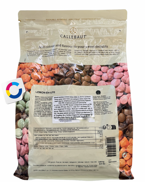 Шоколад зі cмаком лимону, Callebaut, 27.5%, 500 г (на вагу) 19819 фото
